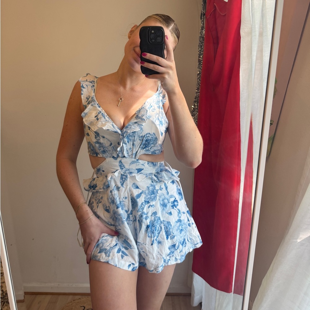 Cut out frilly romper